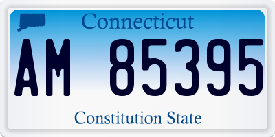CT license plate AM85395