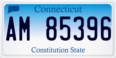 CT license plate AM85396