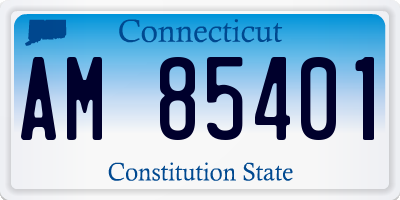 CT license plate AM85401