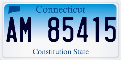 CT license plate AM85415