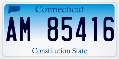 CT license plate AM85416