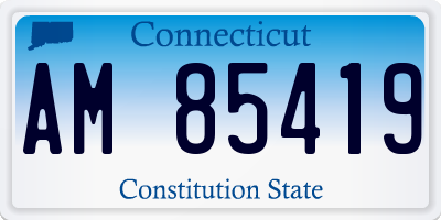 CT license plate AM85419