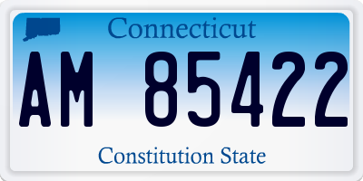 CT license plate AM85422