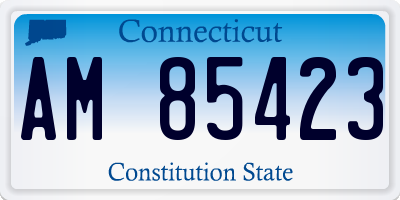 CT license plate AM85423