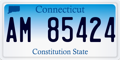 CT license plate AM85424