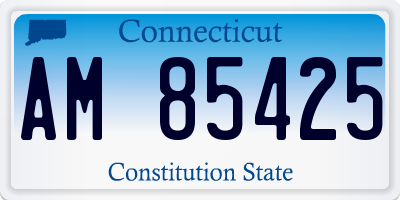 CT license plate AM85425