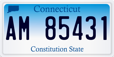 CT license plate AM85431