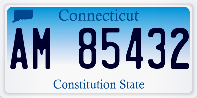 CT license plate AM85432