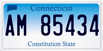 CT license plate AM85434