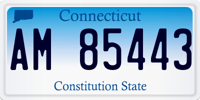 CT license plate AM85443