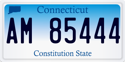 CT license plate AM85444