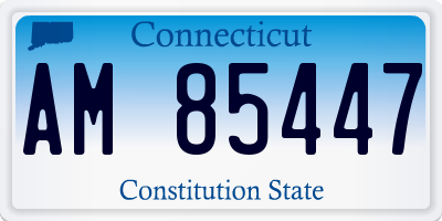 CT license plate AM85447