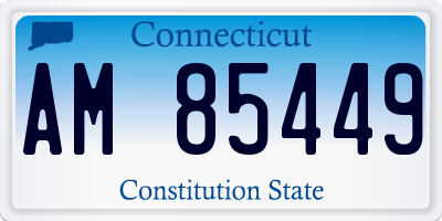 CT license plate AM85449