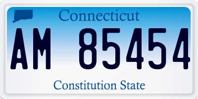 CT license plate AM85454