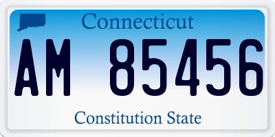CT license plate AM85456