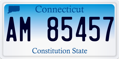 CT license plate AM85457