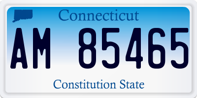 CT license plate AM85465