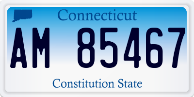 CT license plate AM85467
