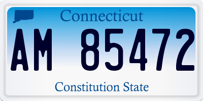 CT license plate AM85472