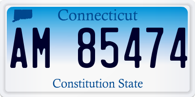 CT license plate AM85474