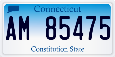 CT license plate AM85475