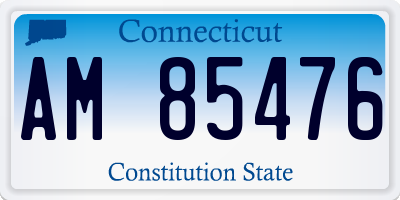 CT license plate AM85476