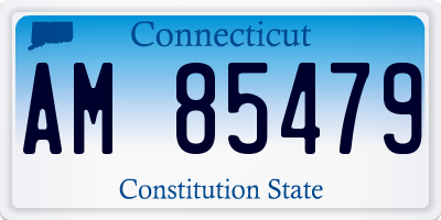 CT license plate AM85479