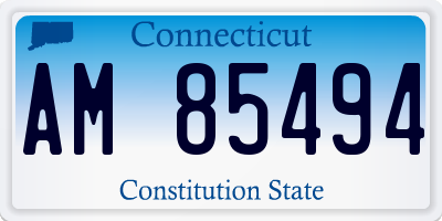 CT license plate AM85494
