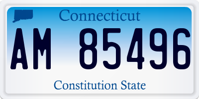 CT license plate AM85496