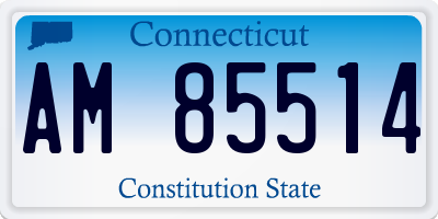 CT license plate AM85514