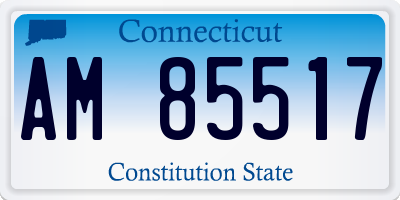 CT license plate AM85517