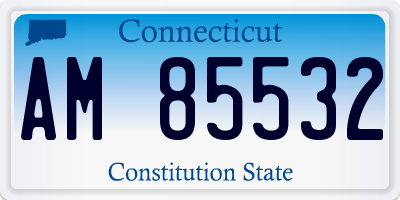 CT license plate AM85532