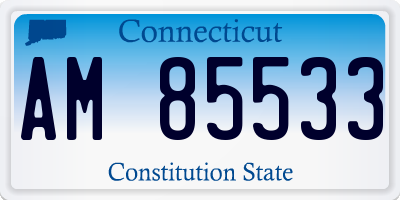 CT license plate AM85533