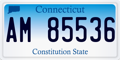 CT license plate AM85536