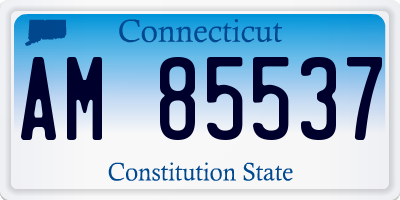 CT license plate AM85537
