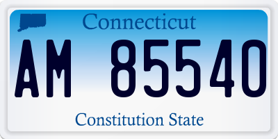 CT license plate AM85540