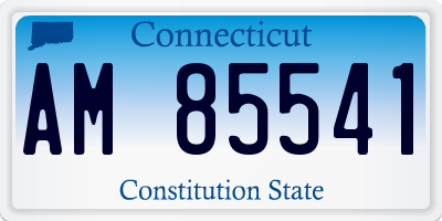CT license plate AM85541