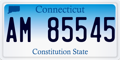 CT license plate AM85545