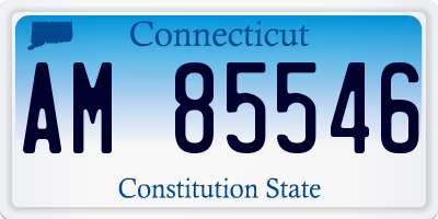 CT license plate AM85546