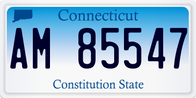 CT license plate AM85547