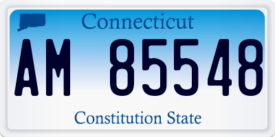 CT license plate AM85548