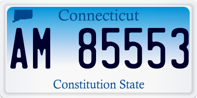 CT license plate AM85553