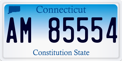 CT license plate AM85554