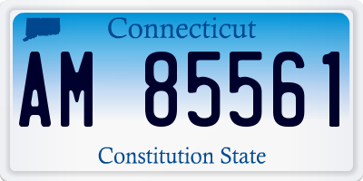 CT license plate AM85561