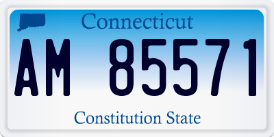 CT license plate AM85571