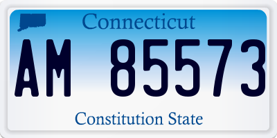 CT license plate AM85573