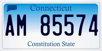 CT license plate AM85574