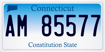 CT license plate AM85577