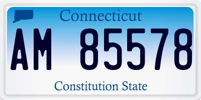 CT license plate AM85578