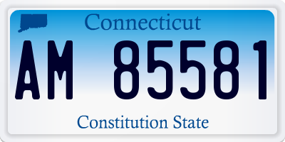 CT license plate AM85581